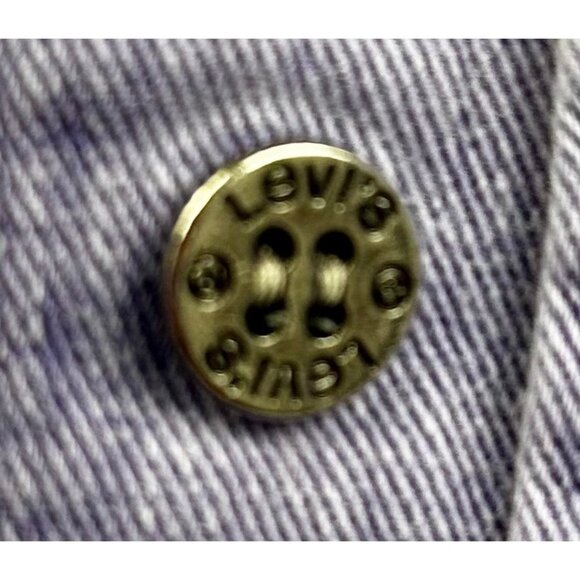 Vtg Levis Authentic Shirt Womens Large Y2K Utility Core Grunge Lavender Fade - Picture 8 of 13